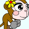 Giochi Colora la scimmia col fiore