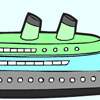 Jeux Coloriage bateau à vapeur