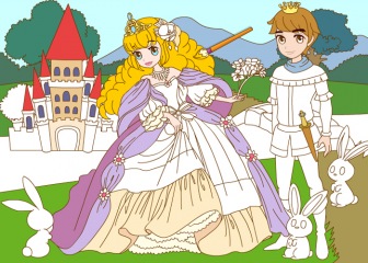 Colorea a la princesita