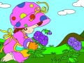 彩绘花中女孩