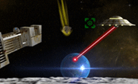Trabalhas numa esta��o espacial na lua, que foi constru�da especialmente para destruir todos os meteoritos que v�m para a Terra. N�o conseguir�s fazer isso num tiro, contudo: � preciso d�zias de tiros para os fazer explodir. F�-los explodir antes que eles cheguem � Terra, e mant�m tantos terr�queos vivos quanto poss�vel. No topo do teu ecr� podes ver quantos deles est�o vivos.