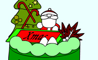 Dat is een lekkere Kersttaart! Geef jij hem nog wat kleur?