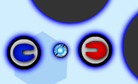 Plaats de magneten zo dat het balletje de juiste kant op wordt gestuurd, richting de uitgang. Rood trekt aan, blauw stoot af. Hoe minder magneten je gebruikt, hoe beter het is!
