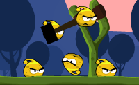 Probeer in dit Angry Birds-achtige spel om de astronauten te raken met behulp van de 'boze' aliens, die allemaal verschillende eigenschappen hebben. Ze lijken wel wat op de Snorkels! Je schiet ze allemaal met je katapult in de richting van de ruimtevaarders, in de hoop ze op de juiste plek te raken. De gele aliens kun je gewoon wegschieten, die hebben niet echt bijzondere eigenschappen. De zwarte ontploffen, de groene splitsen zich in drie�n, de rode werpen bommen en de blauwe vliegen extra snel. Veel plezier met het spelen van dit uitdagende en verslavende spelletje!
