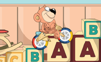 O Urso Corredor � um urso de peluche que gosta de conduzir motos e bicicletas brinquedo. Pilota em todo o tipo de diferentes pistas neste divertido jogo!