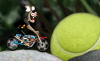 O Rato de Corrida est� a divertir-se outra vez: nesta pequena moto ele est� a correr pela relva, quase invis�vel para os humanos. Mas n�o interessa o quanto pequeno ele �, o seu talento de corrida e coragem s�o grandes! N�o h� acrobacia que o assuste, e claro que a sua rebeldia tamb�m lhe pode ser fatal.