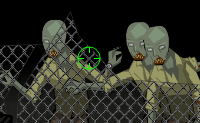Ti trovi in una gabbia che ti protegge dagli zombi assetati di sangue. Gli zombie sono determinati a distruggere la gabbia per raggiungerti. Sparagli addosso prima che riescano ad avvicinarsi alle sbarre della gabbia perché loro possono facilmente strappare la recinzione! Puoi giocare in modalità story e in modalità survival.