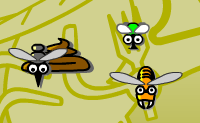 Als vlieg ben je nu eenmaal gek op mest. Niet alleen ben je er gek op, je hebt het gewoon nodig om te eten. Vlieg naar alle mesthopen om de vlieg te voeden, maar let op de spinnen en andere monsterinsecten. Als je die raakt, eten ze jou op. Een bommetje, bliksemschicht en klokje zijn juist weer goed om op te vliegen, dan krijg je extra tijd zonder die vervelende andere beesten. Haal het meeste aantal punten van al je vrienden en familie.
