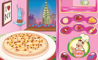 As melhores pizzas s�o de Nova Iorque, pelo menos � o que dizem. Aposto que podes fazer uma melhor tu pr�pria. Escolhe todas as coberturas de que possas pensar e coloca-as na pizza. Escolhe entre diferentes queijos, carnes, vegetais, molhos, etc. Podes mesmo escolher uma base diferente para come�ar. Que mais queres? Vamos, come�a a cobertura. Logo que tiveres terminado, podes imprimir o resultado, para que possas mostrar o que fizeste da pr�xima vez que comeres pizza.
