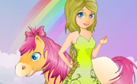 Dit meisje en haar pony reizen door een prachtig landschap. In dit leuke dieren-aankleedspel kun je zowel voor het meisje als voor de pony mooie kleding en accessoires uitzoeken, zodat hun reis n�g leuker wordt!