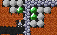 Outro divertido jogo retro! Neste jogo fazes-te ao caminho pela Terra, em busca de diamantes verdes. Logo que leves ou movas algo, tudo se mover� para baixo. Assim, tem cuidado para n�o seres enterrado por baixo das pedras!