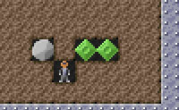 Neste jogo retro vais � procura de diamantes verdes. Logo que leves ou movas algo, tudo se move para baixo. Assim tem cuidado para n�o ser soterrado por baixo das pedras! Podes mover as pedras para o lado, por exemplo para abrir a passagem para outra sala.