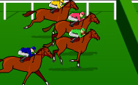 Vais participar numa corrida de cavalos. Tenta dar ao teu cavalo as chicotadas que forem necess�rias para que ele galope depressa e salte os obst�culos.