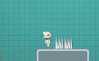 Deze robot zit al jaren gevangen omdat hij deel uitmaakt van een experiment. Help jij hem naar buiten? Breng de robot in ieder level naar de gele deur, en trotseer hierbij alle gevaren.