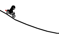 Probeer in deze line rider, de motorrijder de vetste tricks te laten maken.