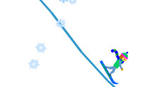 Teken je eigen race-baan en race er daarna met je snowboard overheen. 