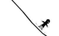 Teken je eigen race-baan en race er daarna met je snowboard overheen. 