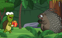 Quando uma tartaruga est� com pressa, ela tem de ser muito criativa para chegar ao seu destino a tempo! A tartaruga neste jogo encontrou uma solu��o inteligente: construiu uma m�quina que a lan�a ao ar. Podes ajud�-la a continuar a voar o maior tempo poss�vel e cobrir a maior dist�ncia poss�vel? Isso d�-te pontos que podes usar para comprar aparelhos mais avan�ados, como uma catapulta ou um foguete.