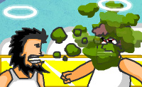 Aqui est� outro divertido jogo com o Hobo, o nosso her�i fedorento! Depois da sua aventura no inferno o Hobo decidiu dar uma olhada no c�u! O S. Pedro est� de p� no port�o celestial e ele tenta parar o Hobo: um vagabundo fedorento � a �ltima coisa que gostaria de ter no c�u. Podes ajudar o Hobo a ir al�m do portal de p�rolas e a derrotar os outros anjos maus? Podes jogar este jogo em tr�s graus de dificuldade: f�cil, normal e dif�cil.
