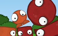 Podes ajudar uma forma laranja a alcan�ar a outra forma laranja? Vais ter que excluir muitas formas vermelhas, clicando sobre elas. A pilha de blocos onde a forma est� � muitas vezes inst�vel. Clica e exclui as formas corretas para manter o equil�brio!