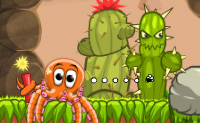 Squidy, o pequeno polvo, gostaria de ir � festa de anivers�rio da sua av�. Ele ter� que desafiar todo o tipo de perigos antes de poder chegar l�. Os seus tent�culos fortes ir�o ajud�-lo: ele pode agarrar-se �s pedras para subir. Cuidado com as afiadas armadilhas de madeira: se ele cair sobre elas, ele vai morrer! Certifica-te de que o Squidy apanha todas as estrelas antes de saltar para a banheira e ir para o pr�ximo n�vel.