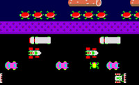 Probeer met frogger deze weg over te steken !