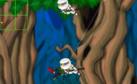 Vlieg met de Ninjaman de levels door en versla de ninja's die je tegenkomt!