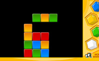 Een tetris variant waarbij je de blokjes niet draait.