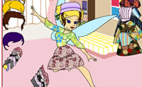 Kies de kleding die je leuk vindt en kleed Tinkerbell aan. 
