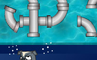 Sluit de leiding aan zodat het water er doorheen kan stromen.