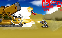 Leuk spel waarbij je als militair rondloopt in een woestijn er komen allerlei tanks op je af waar je op moet schieten.