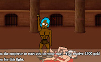Termine o jogo com o seu Gladiador at� derrotar os seus inimigos