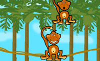 Probeer zoveel mogelijk aapjes op elkaar te stapelen als mogelijk!
