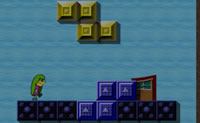 Speel deze variant van lemmings en tetris, probeer om het poppetje naar de finish te brengen !