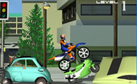 Corre nesta variante de Trial com a tua moto pelas ruas da cidade!