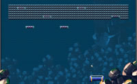 Trata-se de uma variante gira de um jogo de breakout.