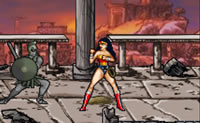 Je bent wonder woman en moet alle vijanden die je aanvallen vernietigen.