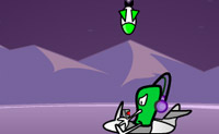 Ontwijk de bommen en red de aliens
