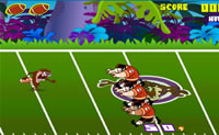 Tente com Taz evitar o maior n�mero poss�vel de intercepta��es. Quantas aterrizagens voc� pode fazer neste jogo de Rugby?