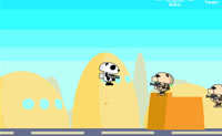 Het is oorlog in panda wereld! Red de echte panda's van de robot panda wereld!