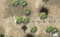 Tente atravessar a zona de combate com o helic�ptero.