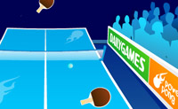 Kies een van de 3 levels in deze tafeltennis-game.