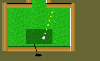 Je gaat midgetgolfen. Probeer de bal in zo min mogelijk slagen in het putje te krijgen. 