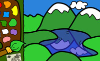 Tente colorir este desenho animado da maneira mais bonita que conseguir!