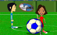 Probeer om de bal in de goal van je tegenstander te trappen.