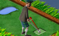 Je gaat midgetgolfen. Probeer de bal in zo min mogelijk slagen in het putje te krijgen. 