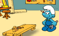 Help de handige smurf zijn auto te maken! 