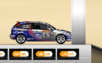 Kies een auto en race zo ver mogelijk door de woestijn zonder kapot te gaan.