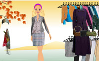 Barbie heeft nieuwe warme kleren voor de herfst nodig. Kan jij haar helpen?