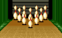 Je gaat bowlen. Probeer strikes te maken. Als je een strike of spare(in 1 of 2 keer alle kegels om hebben gegooit) dan krijg je een geinig filmpje te zien. 
